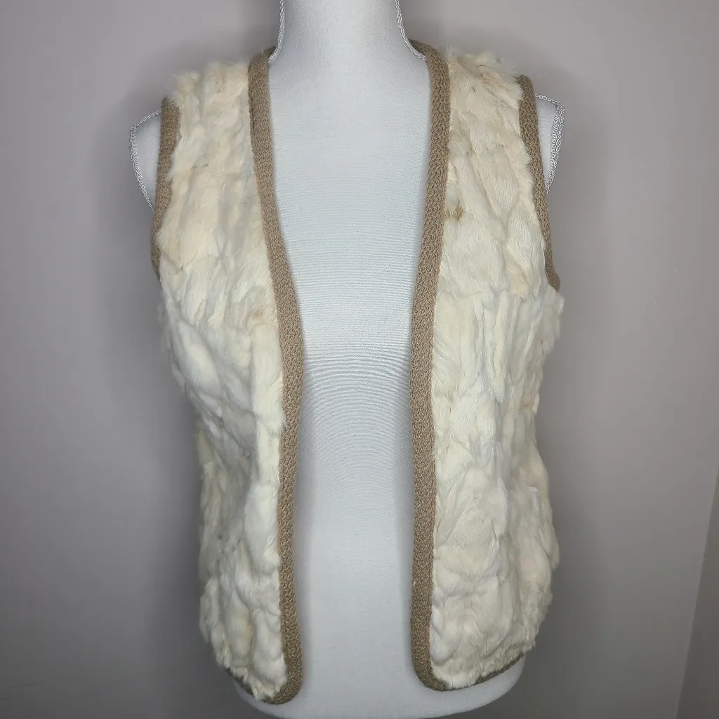 Vintage‎ Rabbit Fur Vest Tan Size undefined - Image 3