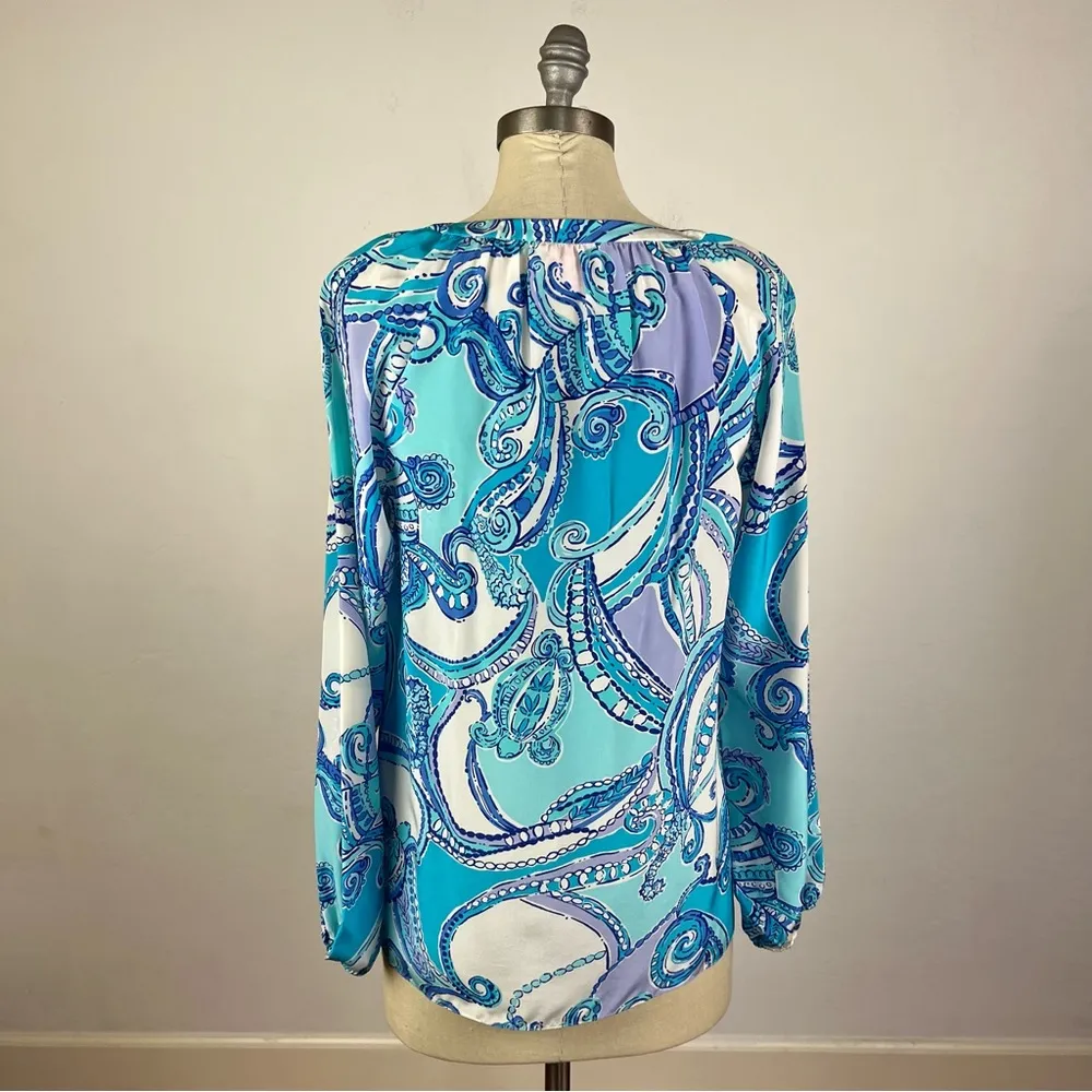 Lilly Pulitzer Elsie Top in Cerulean Blue - Image 8