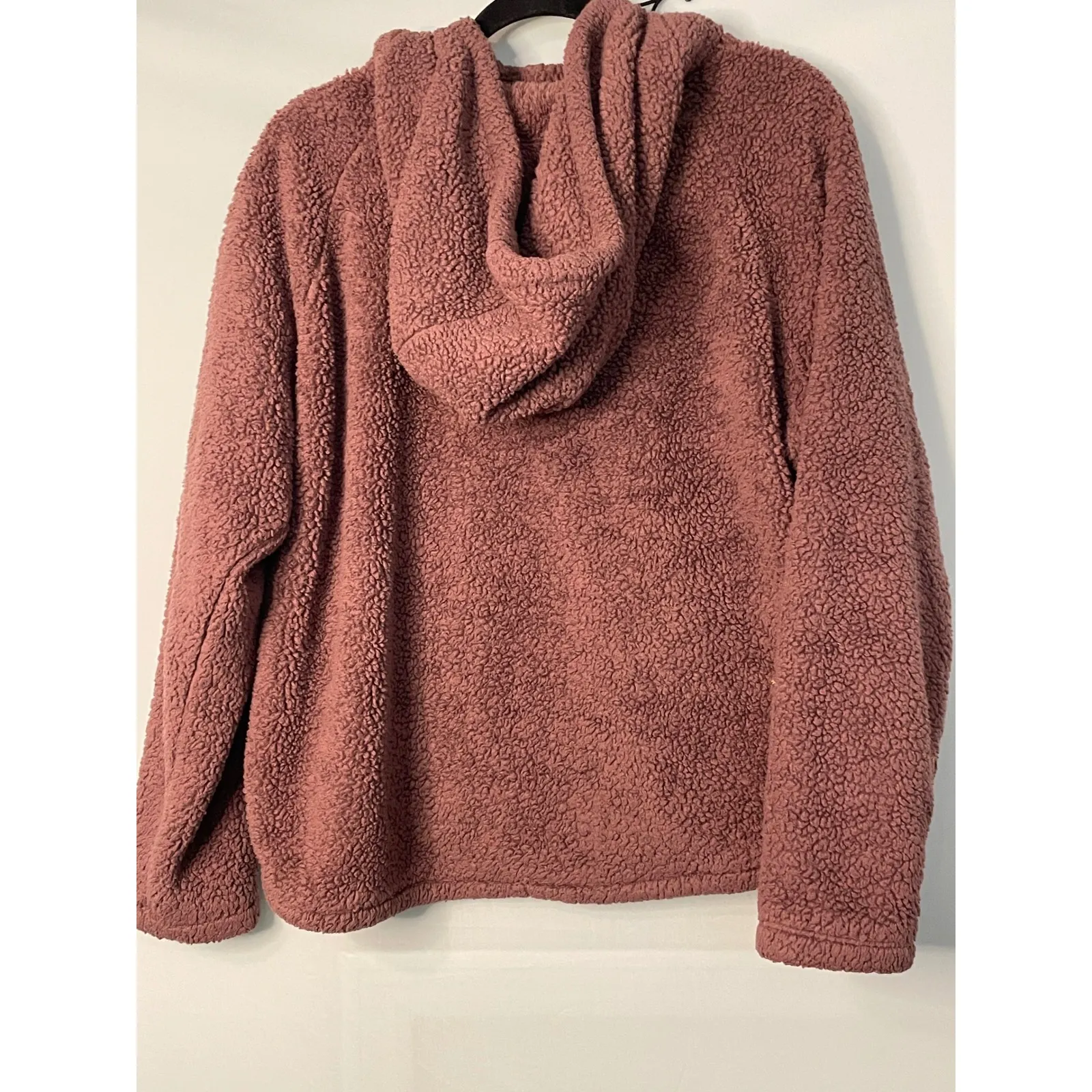 PINK Victoria's Secret Sherpa Pullover‎ Hoodie Sweatshirt Women's Medium - Image 3