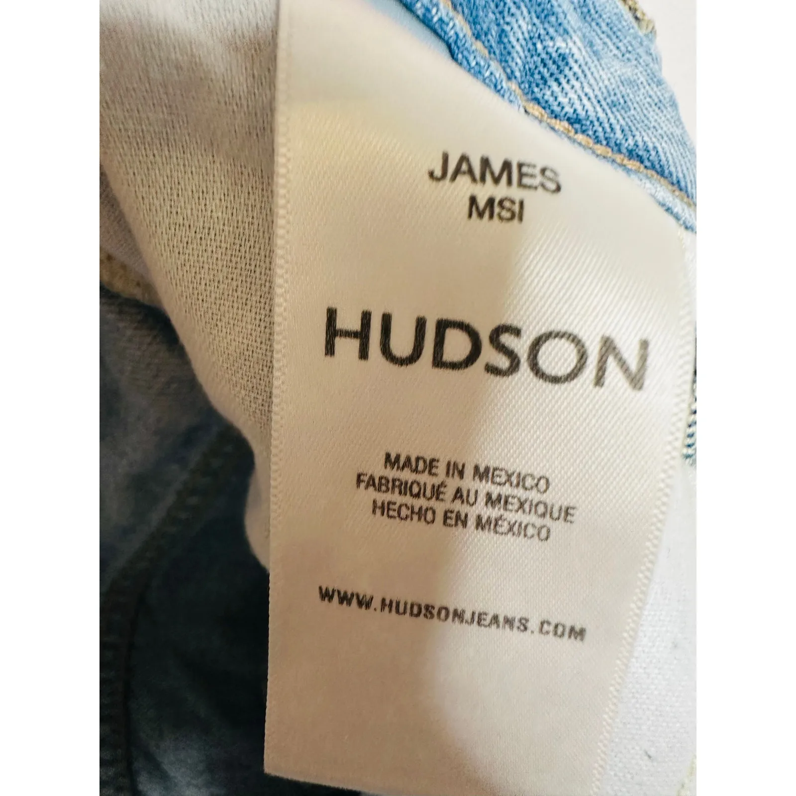 HUDSON Women's Blue Cotton Blend James High-Rise Wide Leg Jeans Size 28 - Image 15