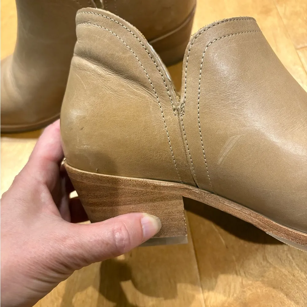 Nisolo Anthropologie Mia booties ankle boots tan leather 7.5 - Image 3