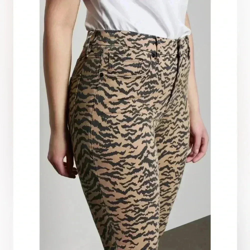 Good American | Good Waist Crop Tiger Print Jeans 15/33 NEW - Image 2