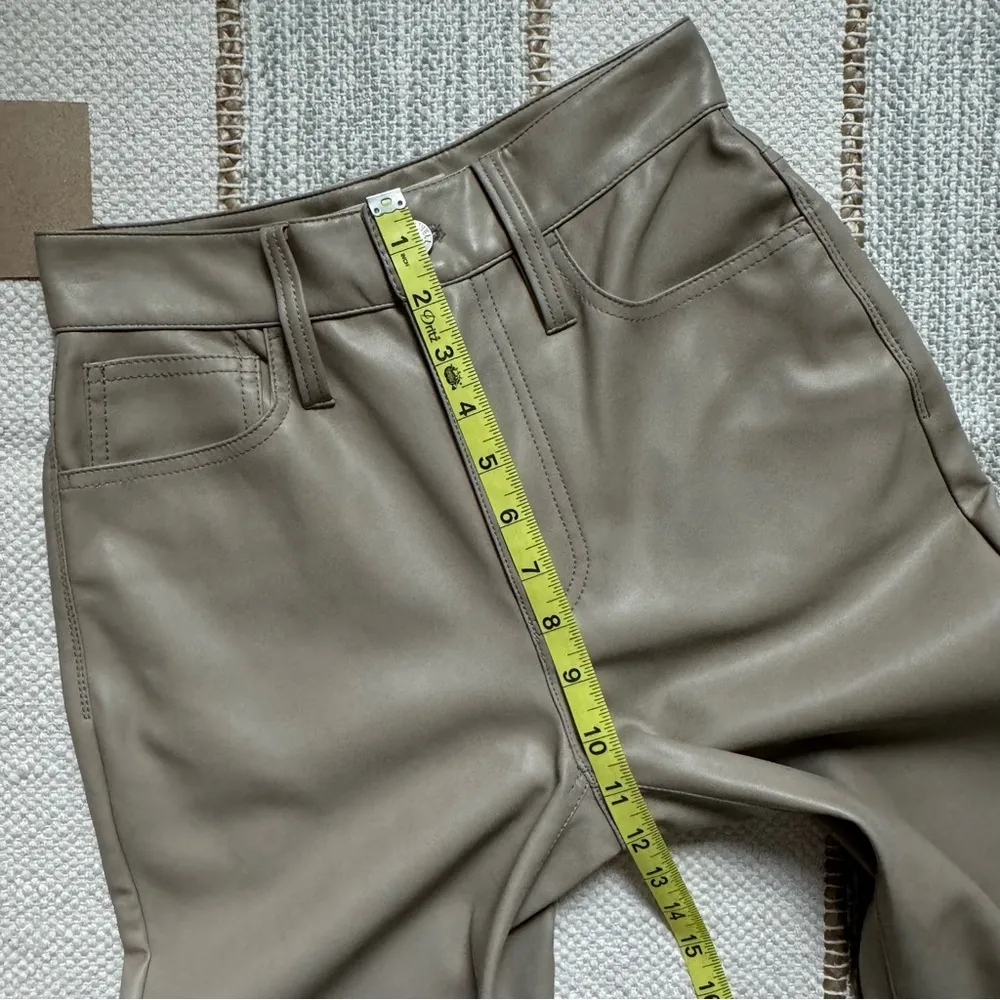 Madewell The Perfect Vintage Straight Jean: Faux Leather Edition Pants Size 23 - Image 9