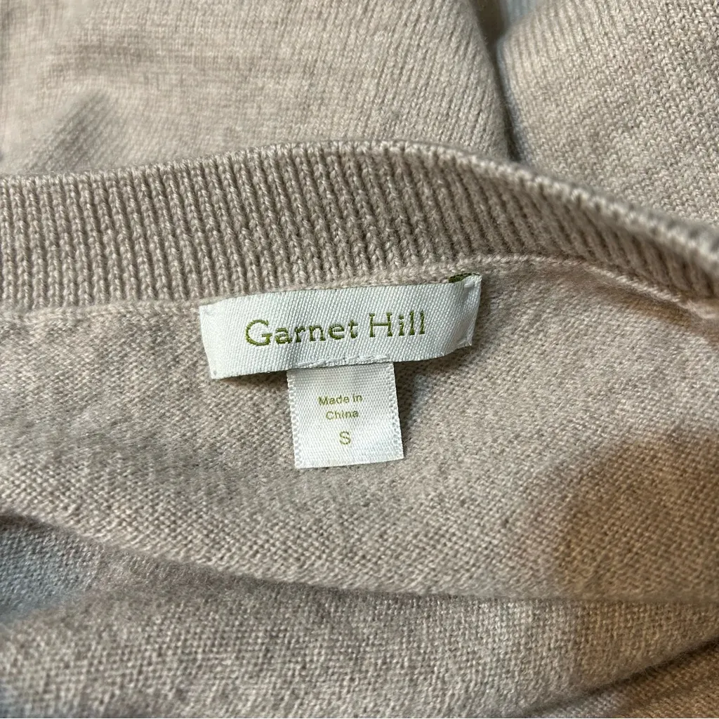 Garnet Hill Wool Palm Tree Graphic Crewneck Sweater Size Small - Image 9