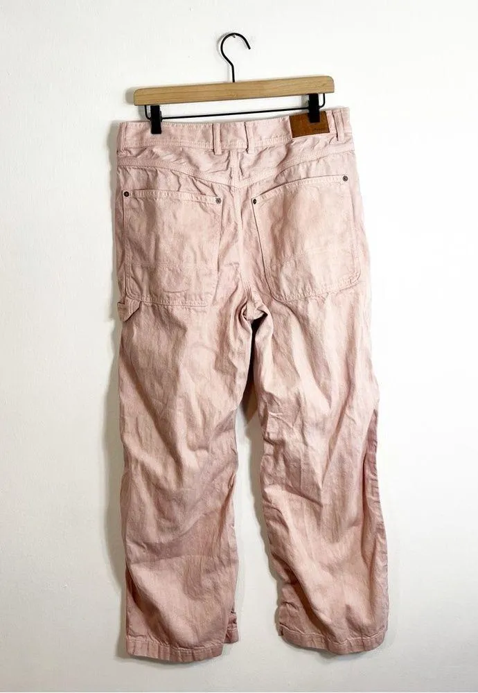 NWT Madewell x MN Dye Studio Perfect Vintage Wide-Leg Carpenter Jean Pink 31 - Image 7