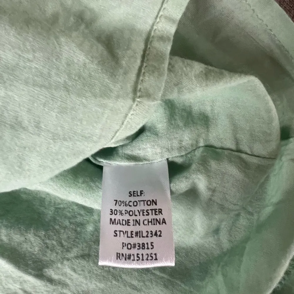 In Bloom Mint Eyelet Vintage Wash Blouse | L - Image 4