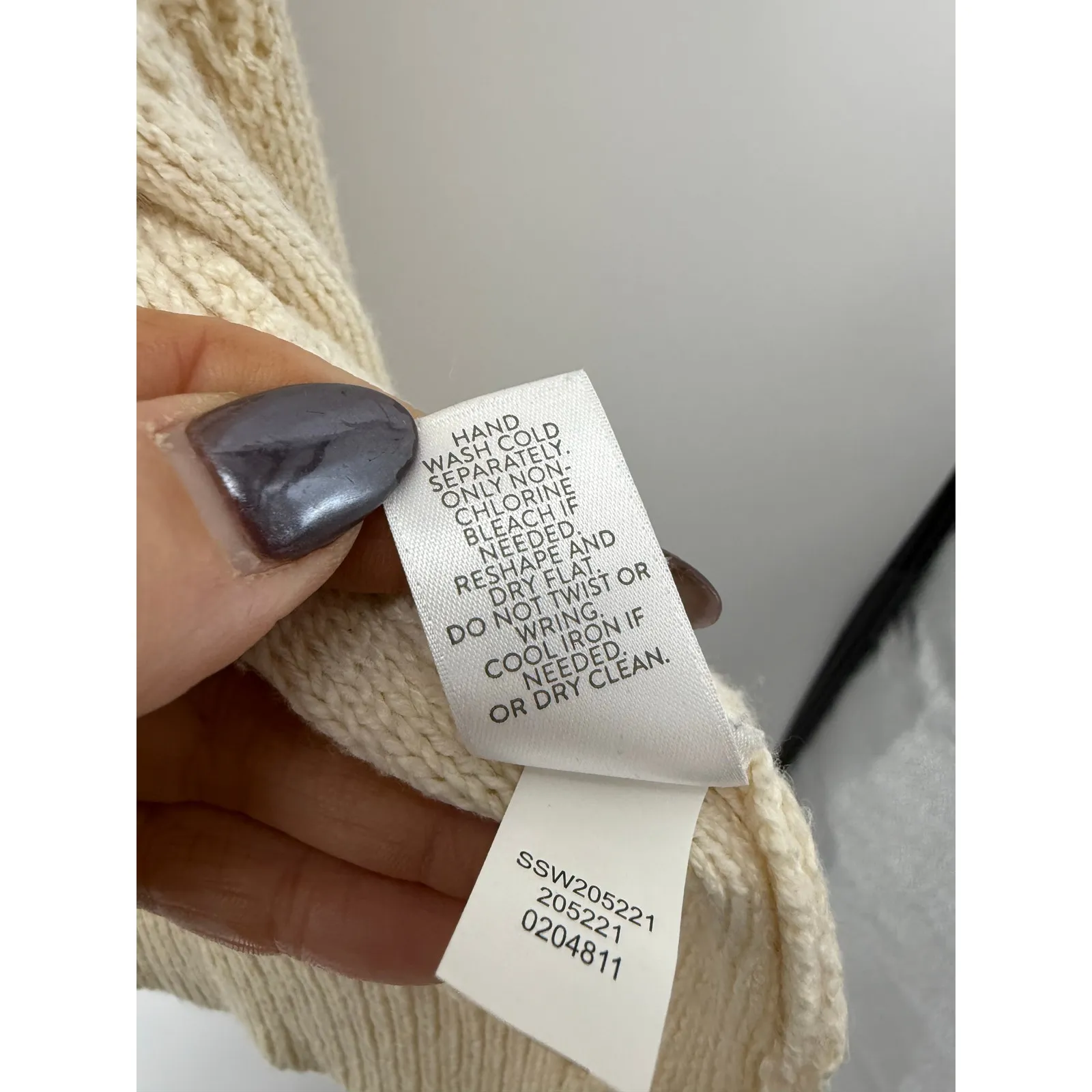 J.Jill Cream Cable Knit Open Front Cardigan XL – Aran Fisherman Cozy Knit - Image 6