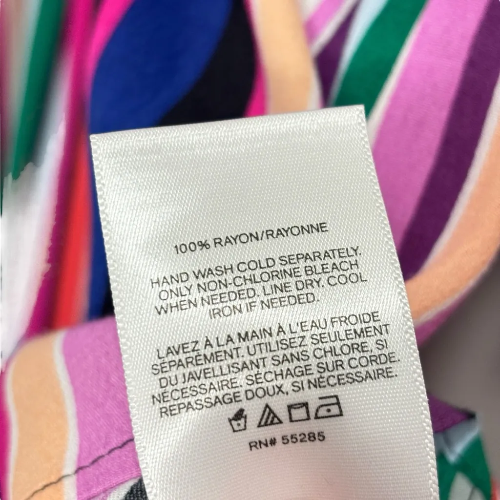 Express Multicolor Striped Flowy Lightweight Romper Women's Small NWT - Image 8