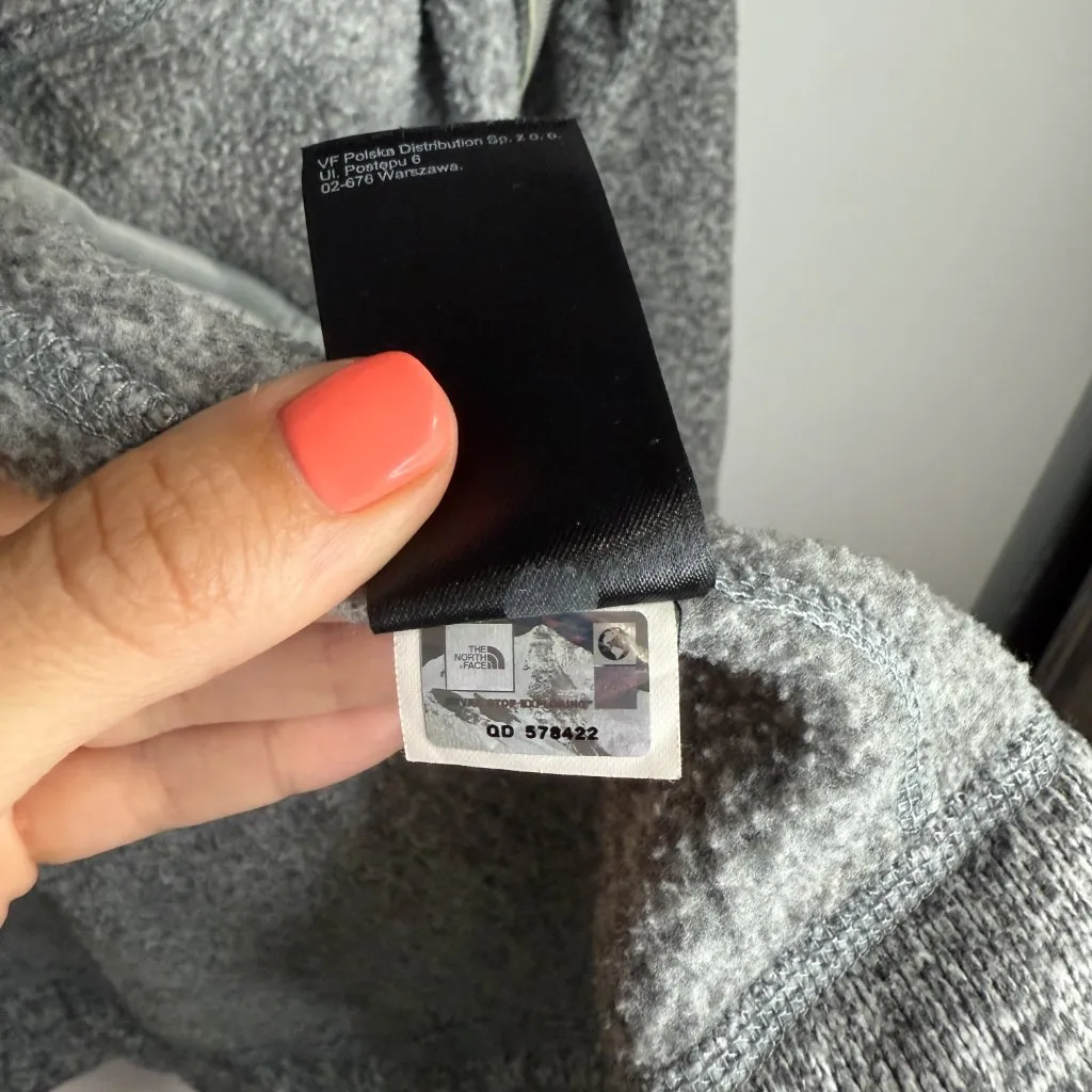 The North Face Women’s Grey Heather Full Zip Sweater Fleece Jacket Size S - Image 3