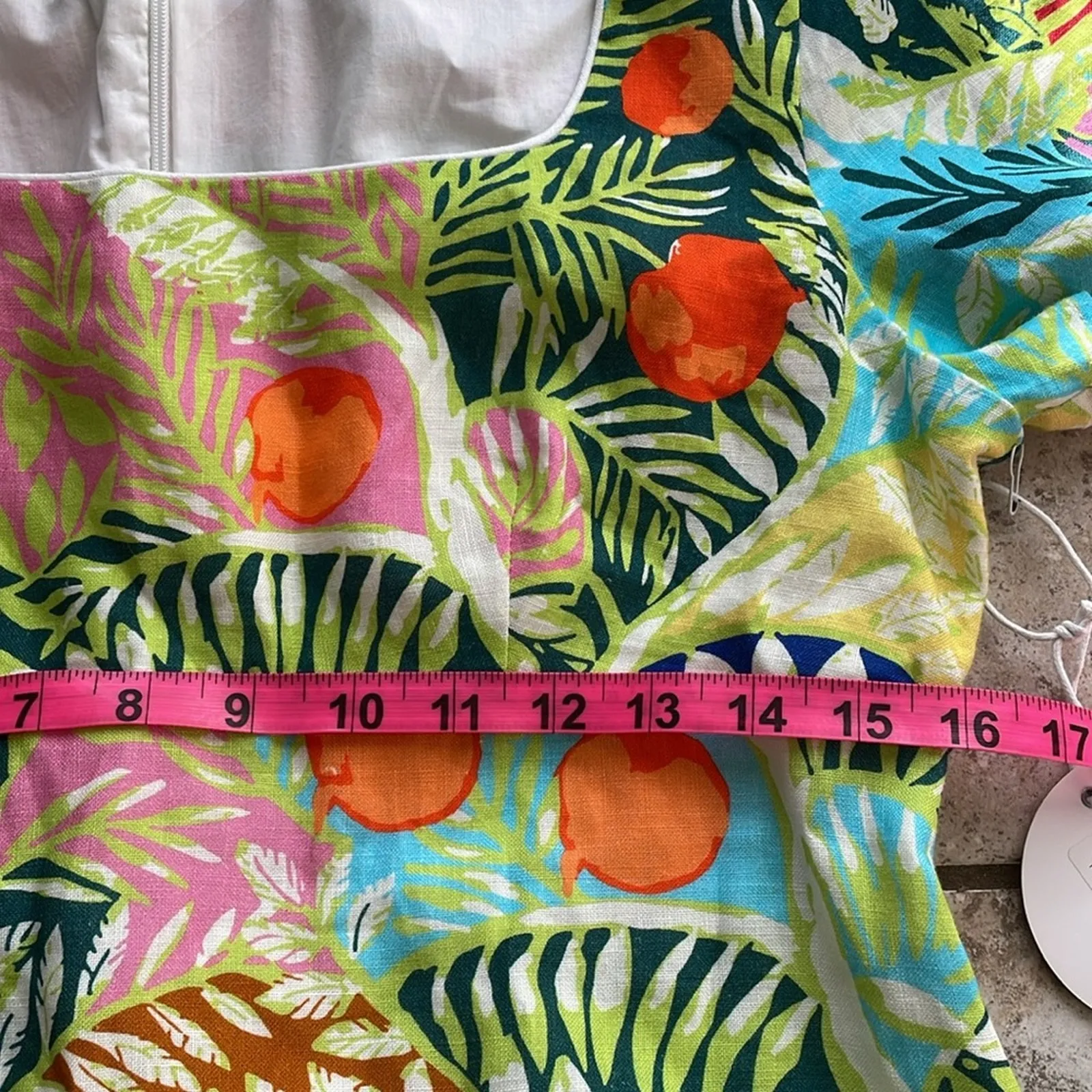 STAUD Sandra Linen Mini Dress Capri Tree Size 10 - Image 13