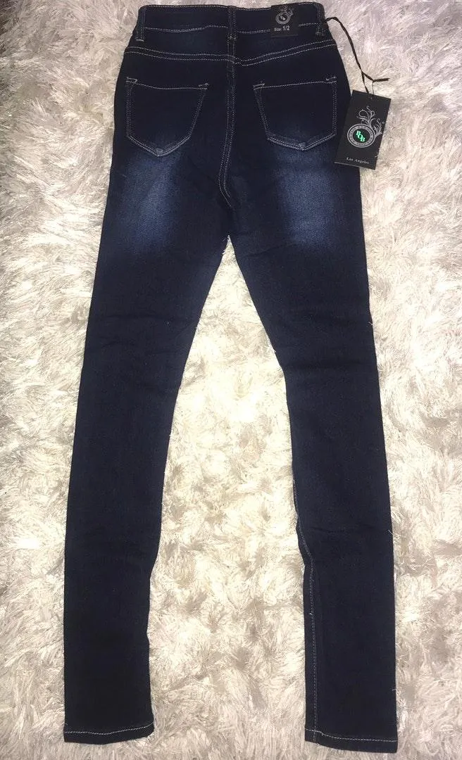 Distressed Jeans Blue Size 2 - Image 3