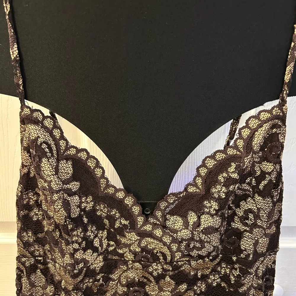 Hugo Buscati Chocolate,Gold metallic lace over Dress from his masterpieces - Image 3