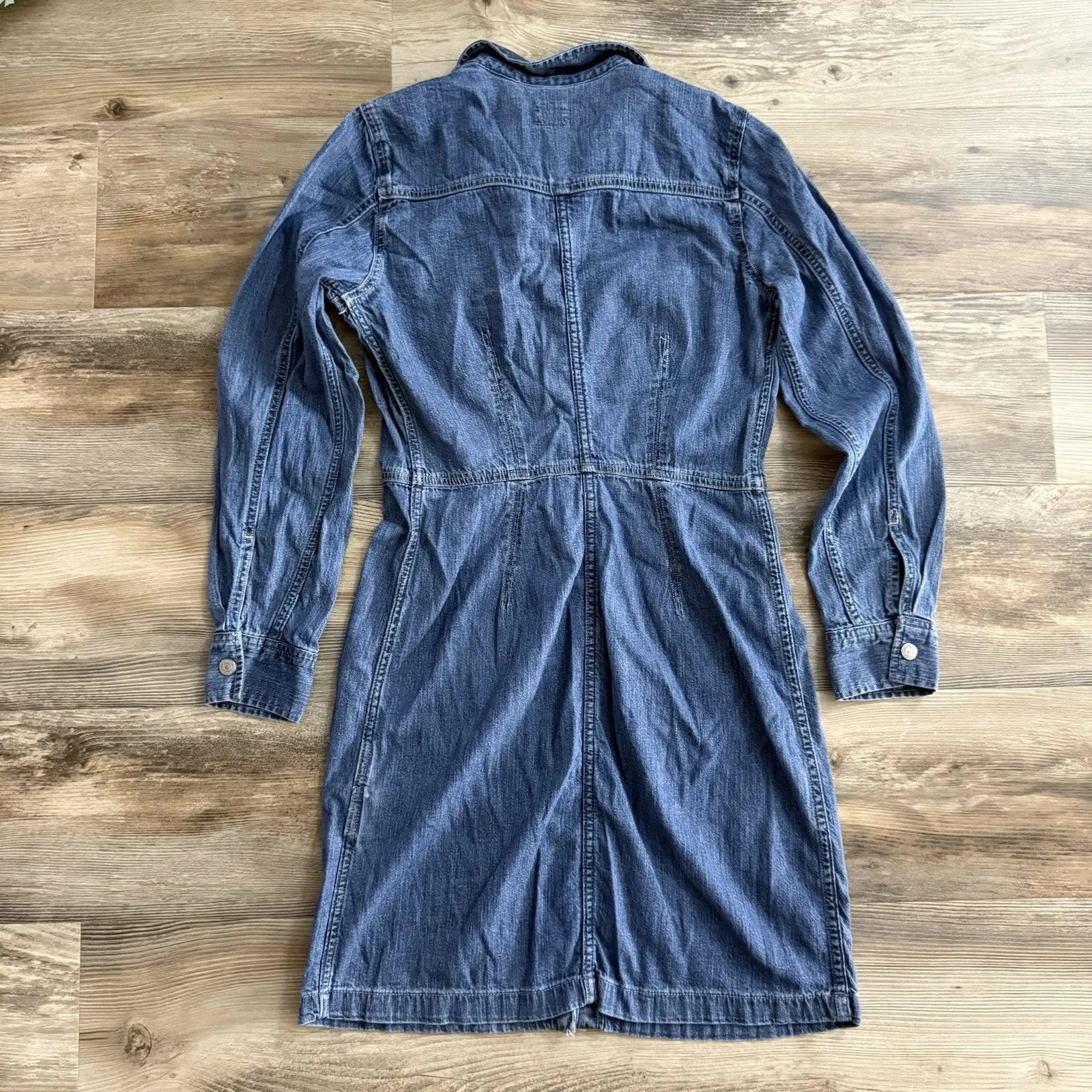 Levi’s Otto Western Denim Jean Dress Women’s Medium Long Sleeve Cotton Boho - Image 11