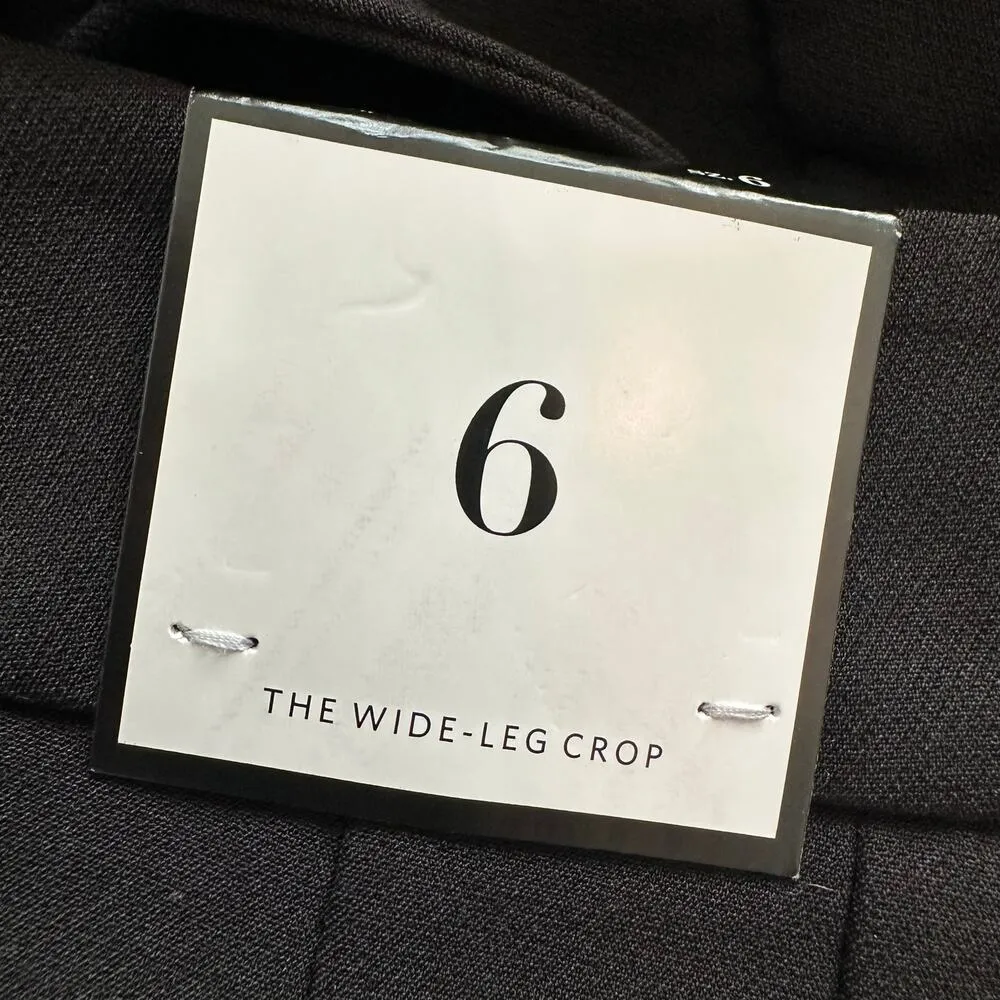 White House Black Market black belt wide leg crop dress pants size 6 NWT - Image 9