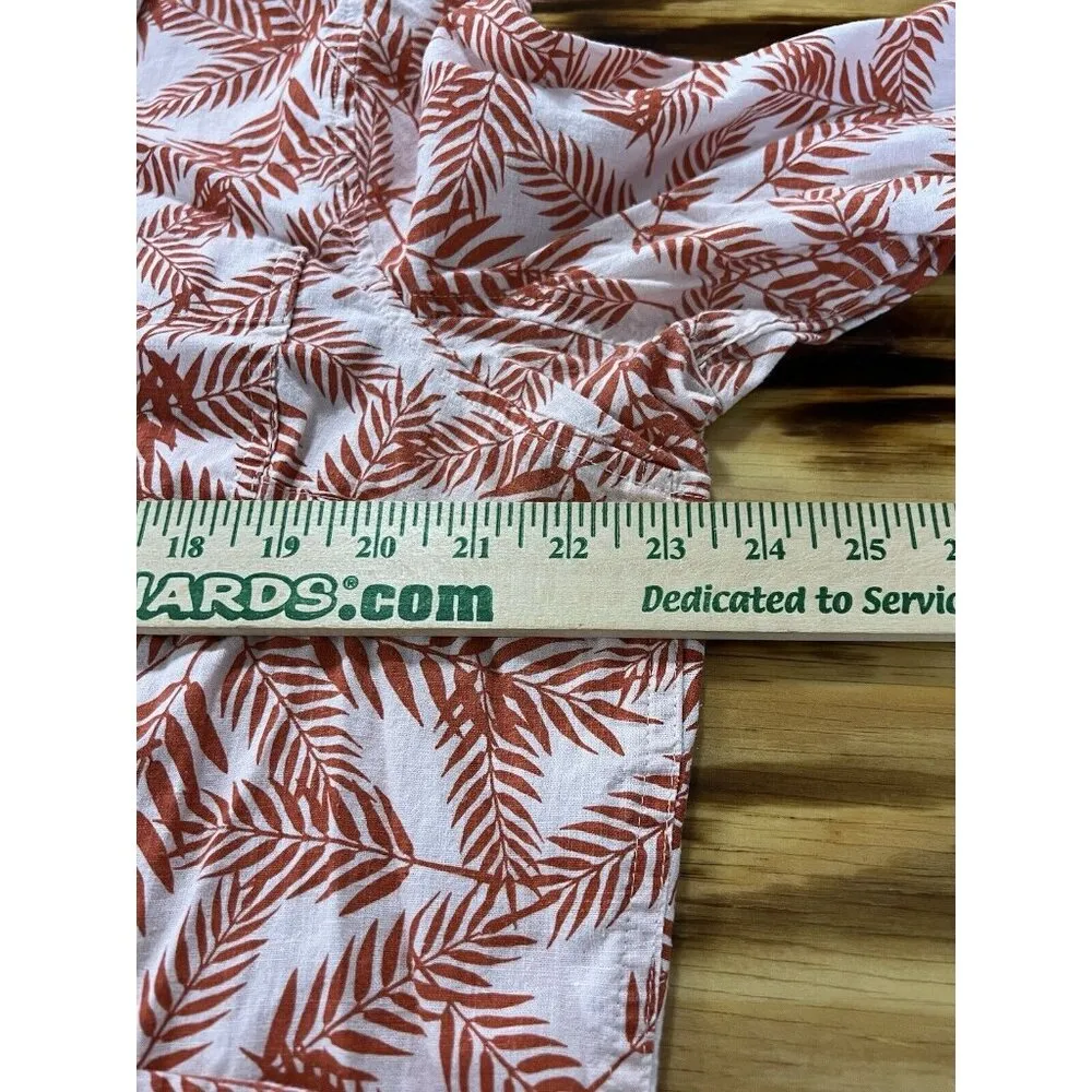 Duluth Trading Co Size Large Tunic Top Hemp Organic Cotton Pockets Button Travel Orange - Image 4