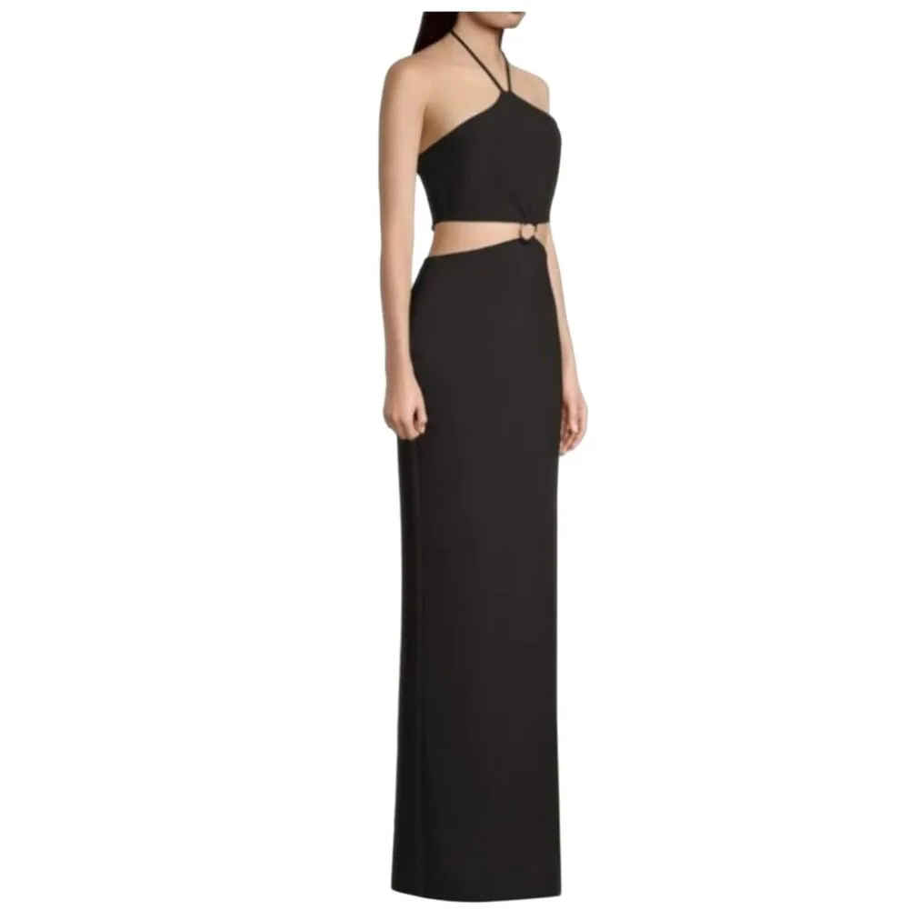 Likely NWT Crissy Cutout Size 12 Halter Gown in Black, $128, B72 - Image 2