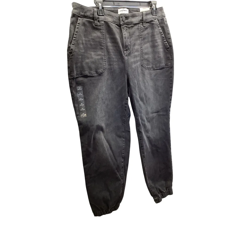 Lane Bryant Size 14 Cozy Boyfriend Mid Rise Black Jegging W/Elastic Ankle. New - Image 13