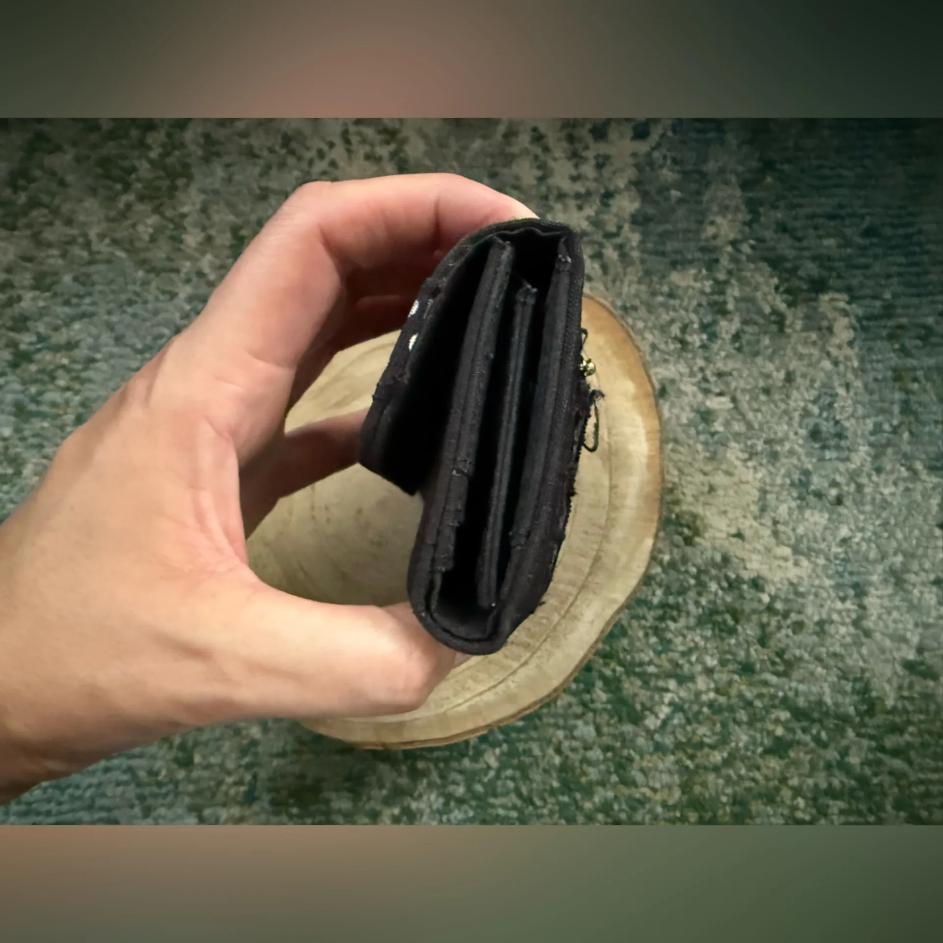 Kate Spade Vintage 90s  black polka dot logo medium snap wallet - Image 9