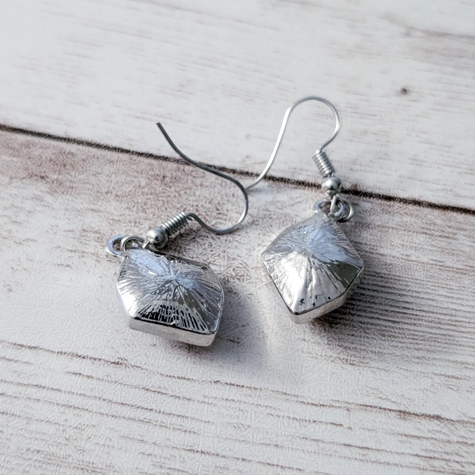 Unusual Shape Red Dangle Earrings for Pierced Ears - Image 3