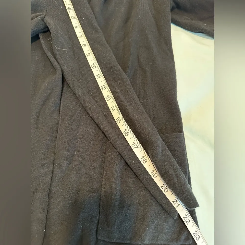 NWT J. Crew PXS Black Open Cardigan w/ Pockets. 100% Cotton. Thick.Stretchy. - Image 4