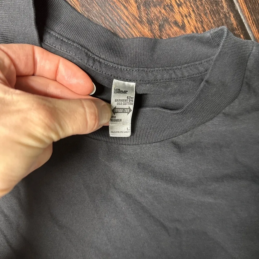 Los Angeles Apparel crewneck short sleeve wide tee T-shirt crop top casual basic - Image 4