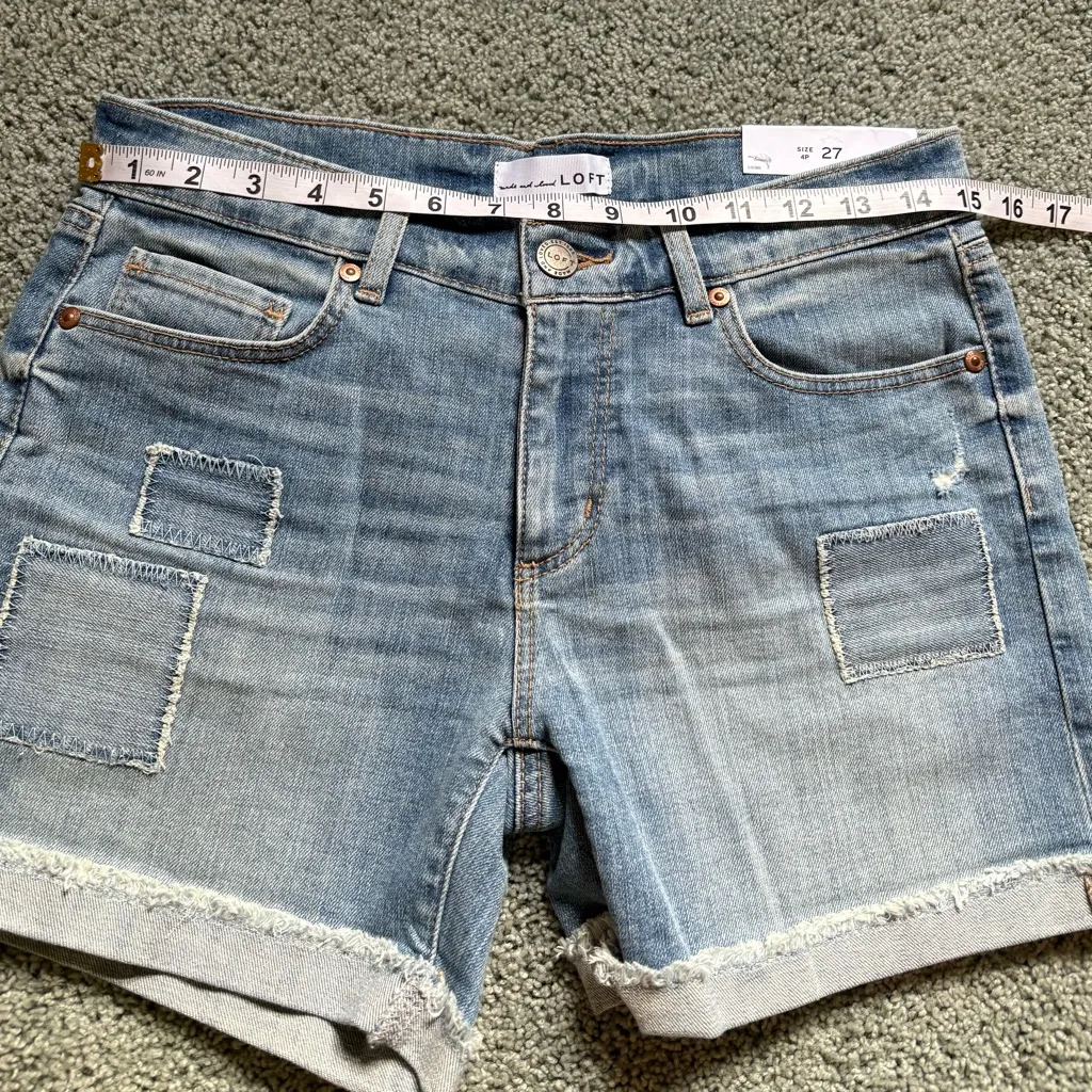 Ann Taylor Loft Jean Shorts Womens Size 27/4P Denim Mid Rise NWT - Image 7