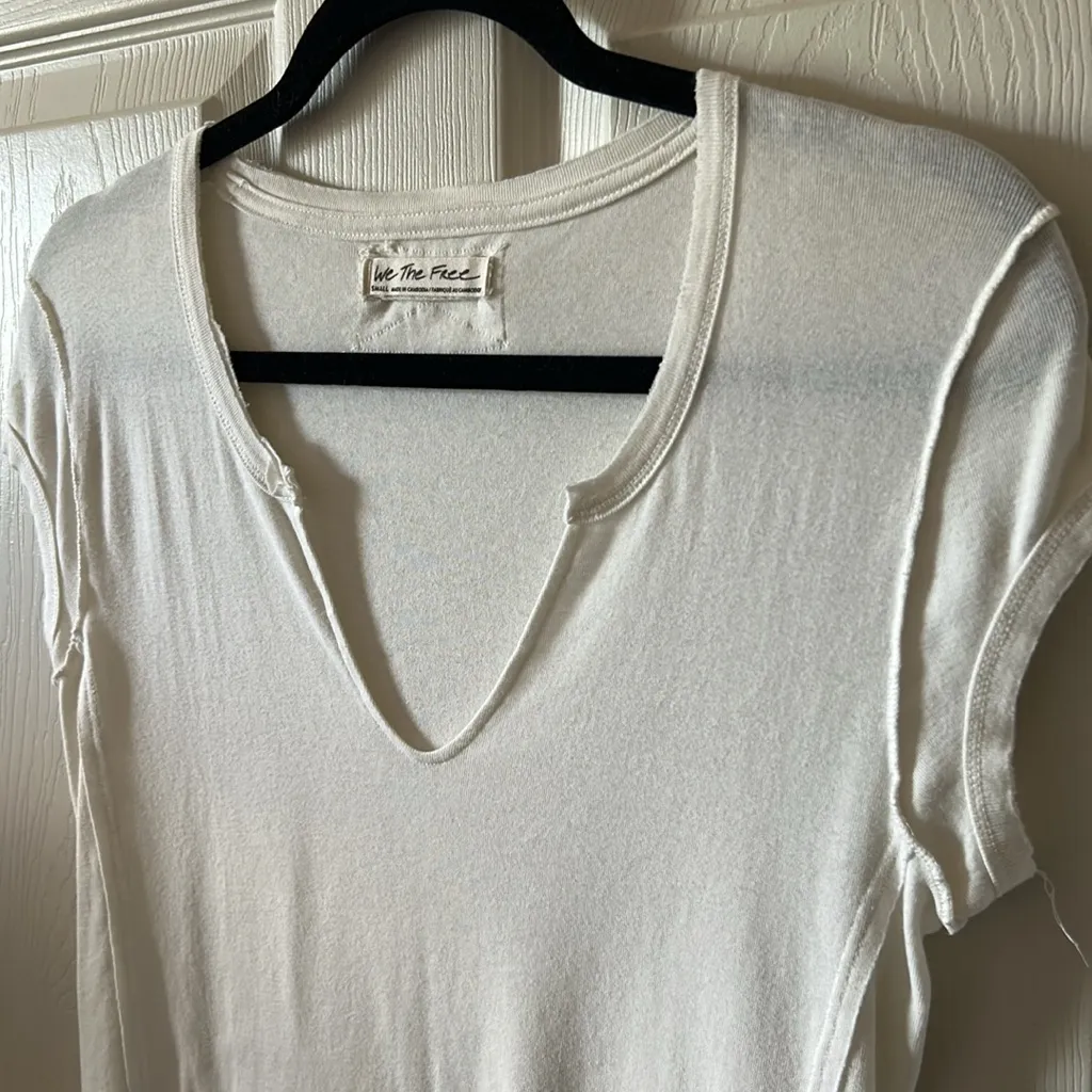 We The Free Free People Always Yours Tee in Off-White Short Sleeve‎ Tee Size S - Image 7
