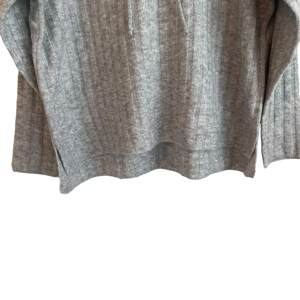 Sweet Romeo Hoodie Women Small Knit Top Adjustable Long Sleeve Ribbed Pullover - Image 2