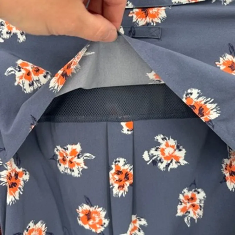 Duluth Trading‎ Sidewinder Vented Outdoor Shirt Womens M Blue Floral Nylon Size M - Image 11