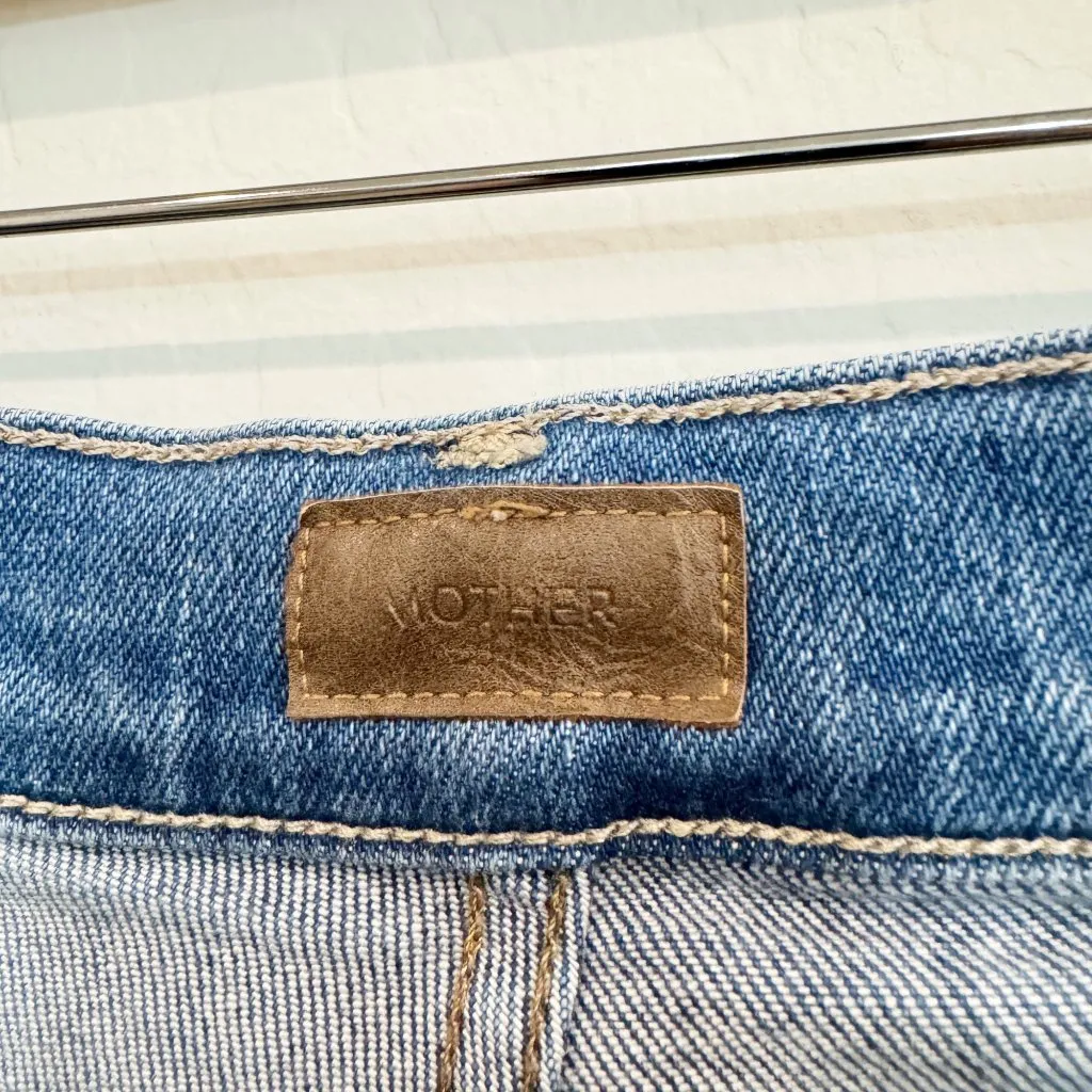 Mother Denim The Dodger Ankle High Rise Wide Leg Cropped Jeans Blue Plus Size 33 - Image 6