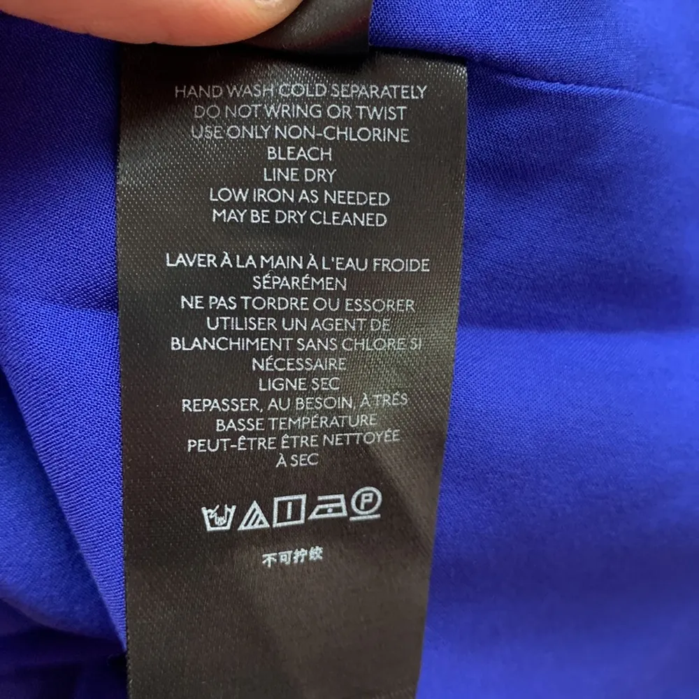 Anthropologie Royal Blue Ruffled One-Shoulder Mini Dress New with Tag W-594 Sz 8 - Image 10