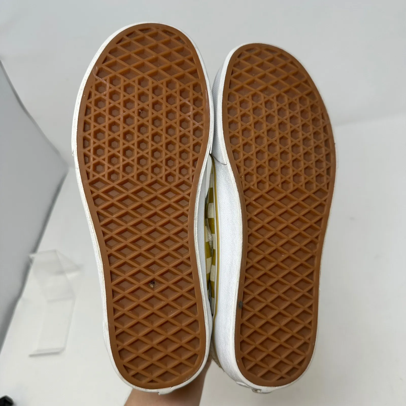 Vans Womens Ward Low Gold Checkerboard Size 7.5 - Image 8