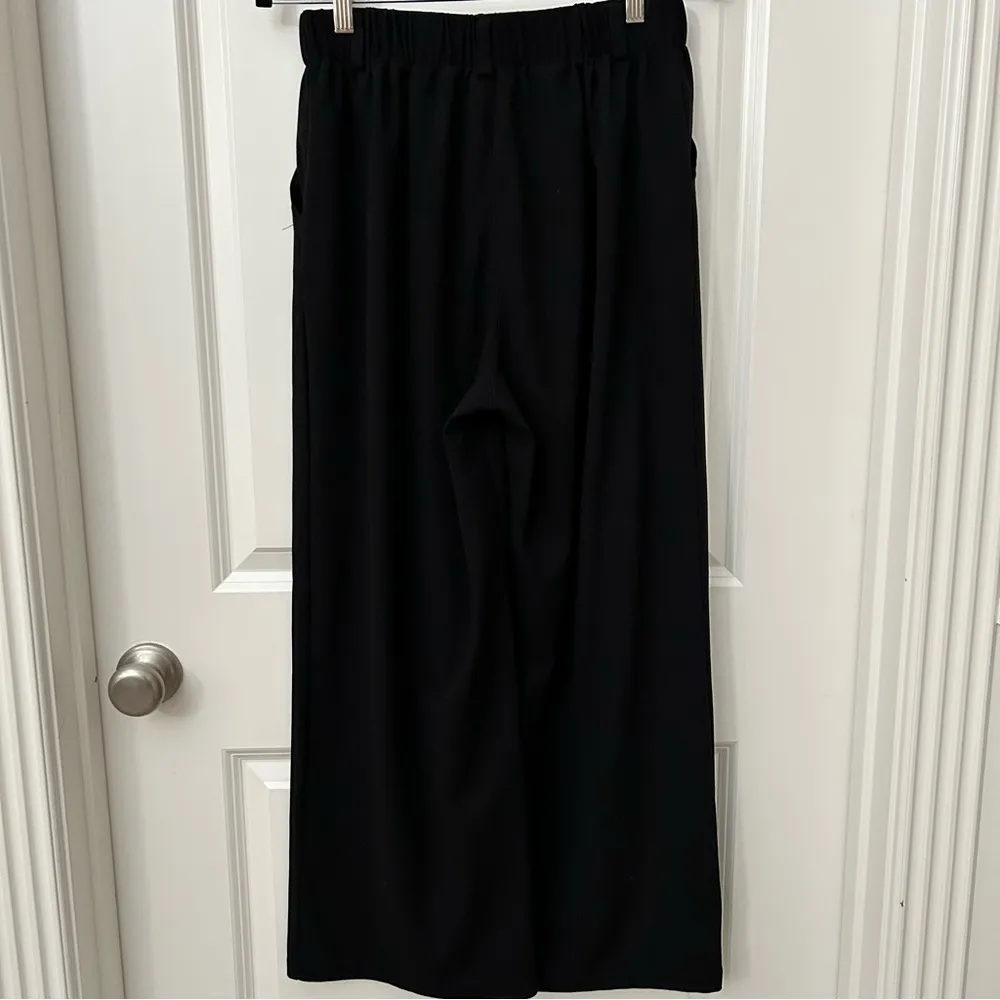 Halara Black Wide-Leg Knit Pants Medium - Image 3