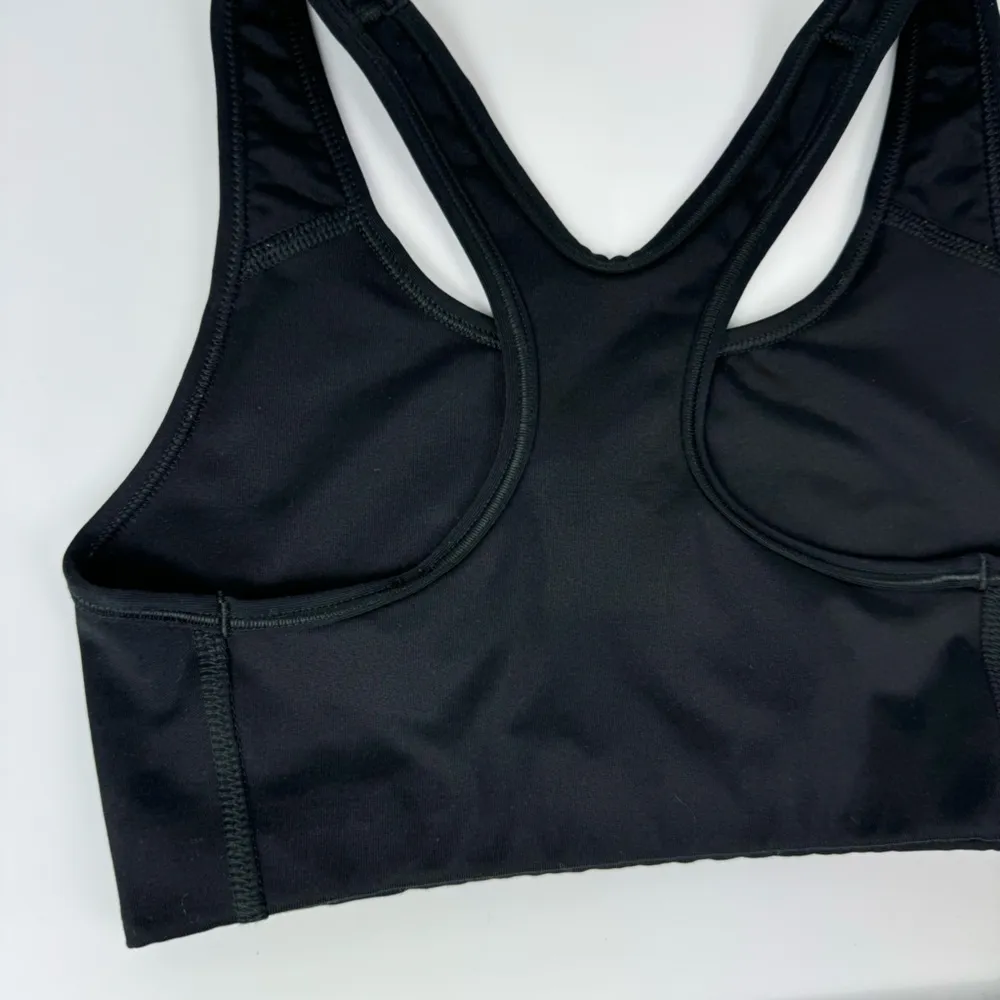 Nike Swoosh Futura Womens Sports Bra Sz XS Black White Dri Fit - Image 8