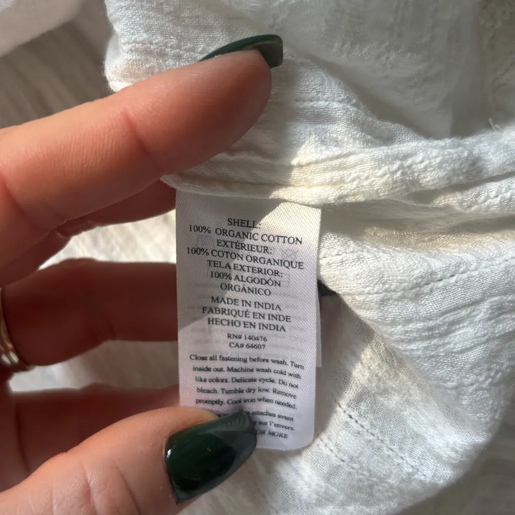 Faherty Olli 100% Organic Cotton‎ Top XS boho Americana minimalist - Image 9