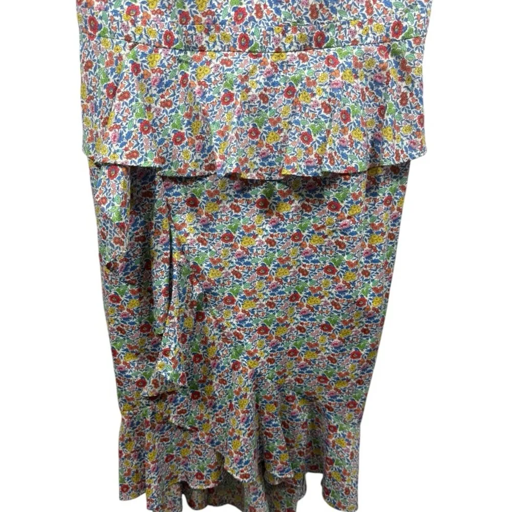 NWT J. Crew Liberty of London Ditsy Floral Ruffle Hem Sleeveless Dress Size 10‎ - Image 13
