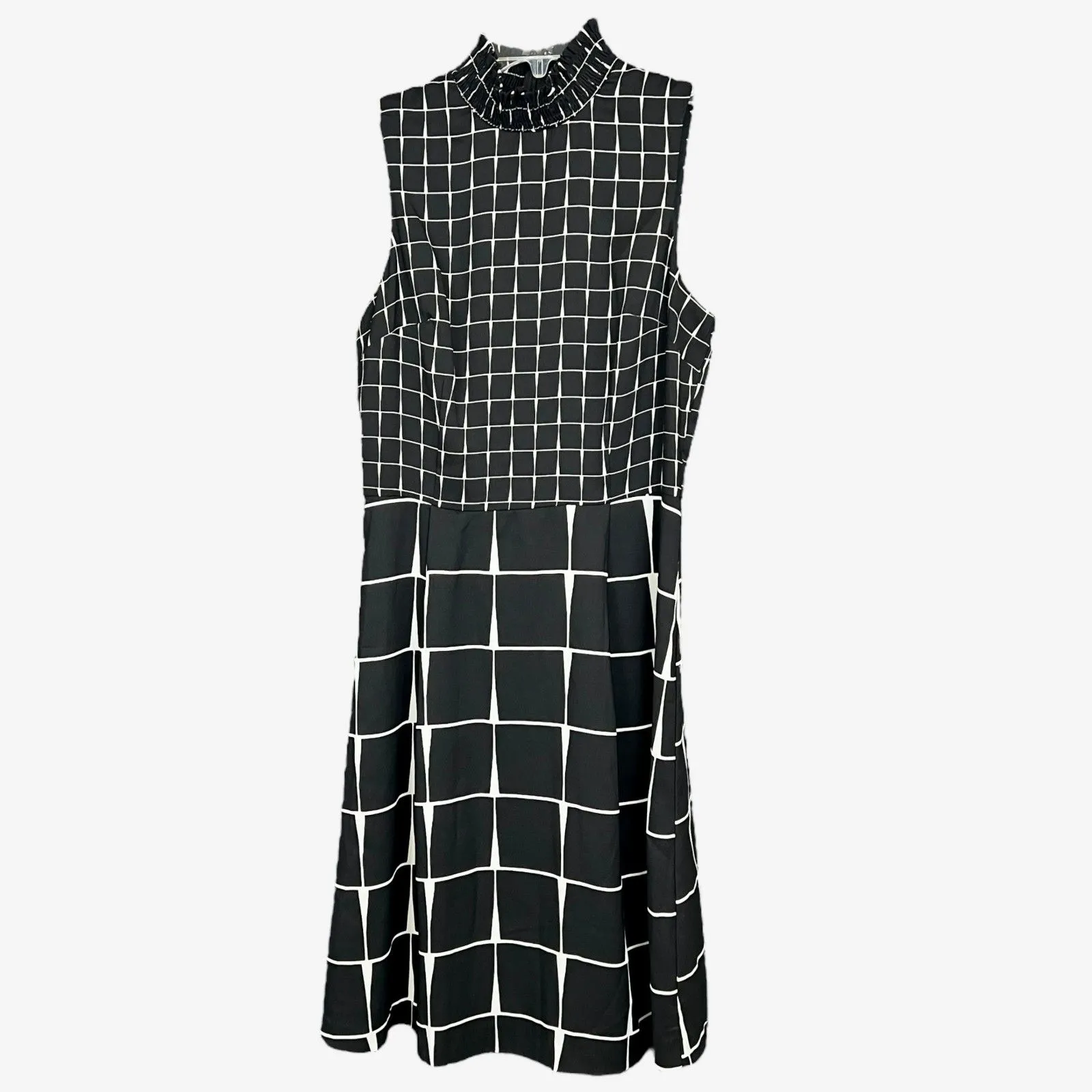 Who What Wear sleeveless dress XS black white geo - Image 2