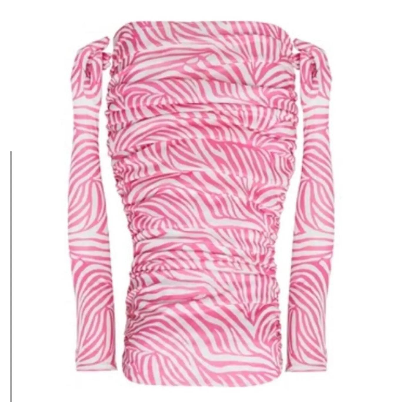 New!‎ Miscreants Cupid Mini Dress & Oprah Gloves Pink Zebra Sz Large $595 - Image 2