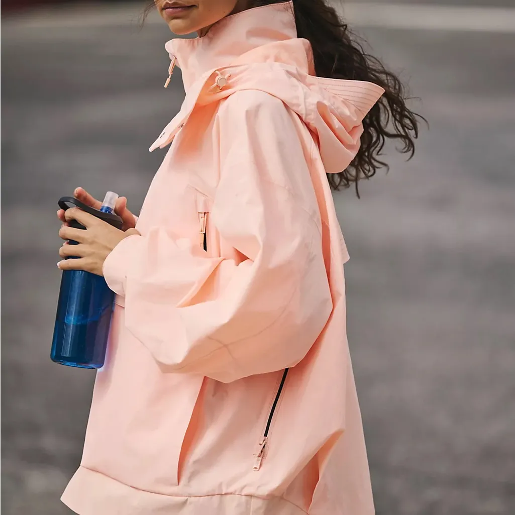 FP Movement Singin’ in the Rain Packable Pullover in Pastel Peach Pink Size XS - Image 2