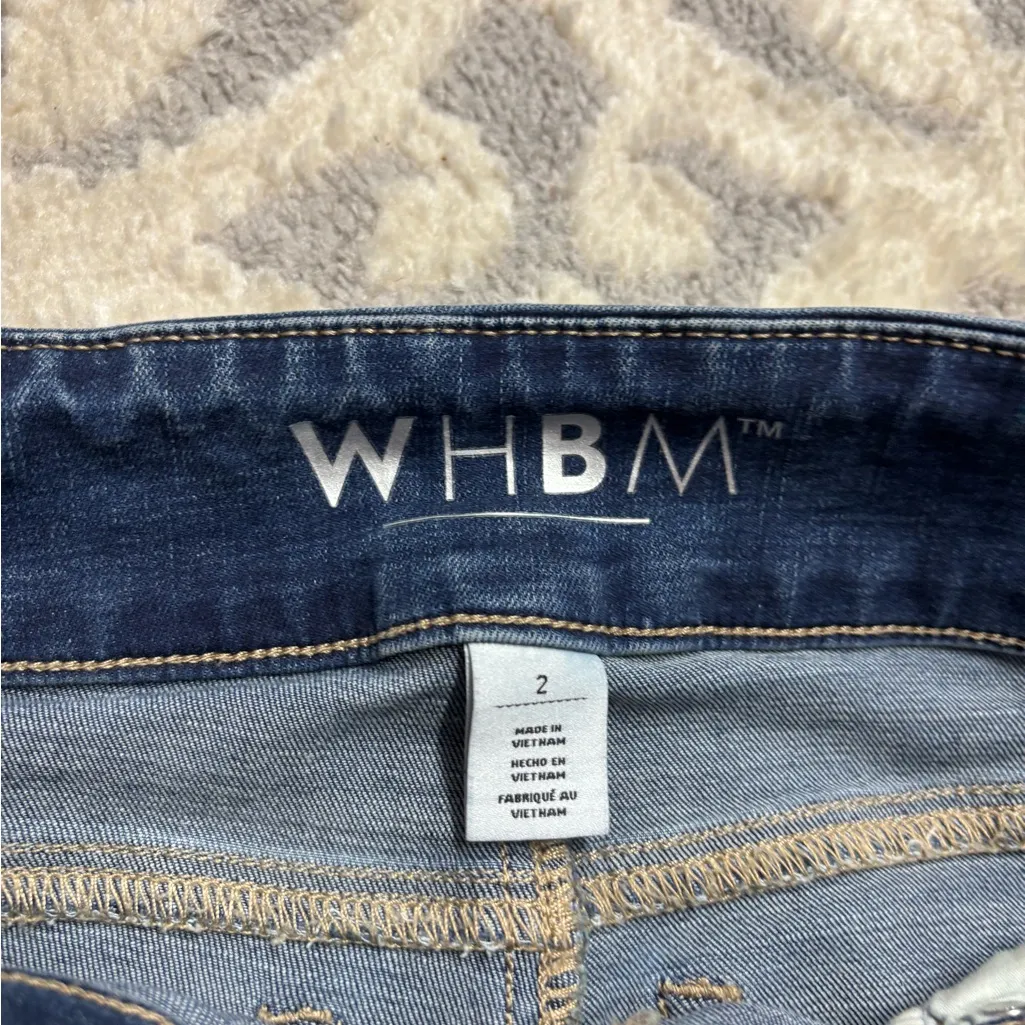 White House Black Market Women's Dark Blue Ankle Jeans - Image 2