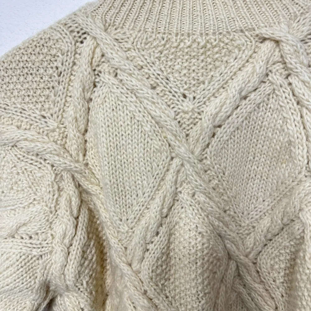 Spiritual Bond For Women Wool Cable Knit Turtleneck Sweater Size 38(Medium) - Image 5