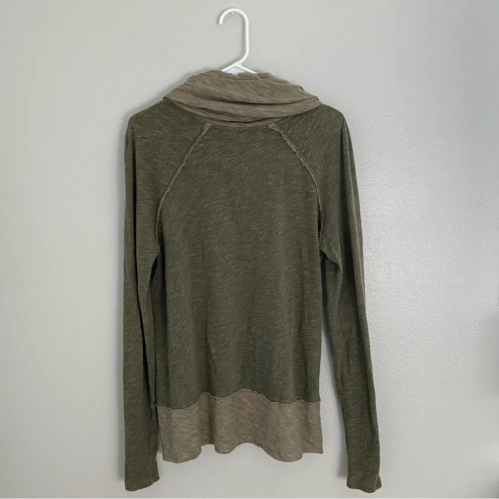 Free People Green Cocoon Cowl Neck Sweater Two Body - Image 4