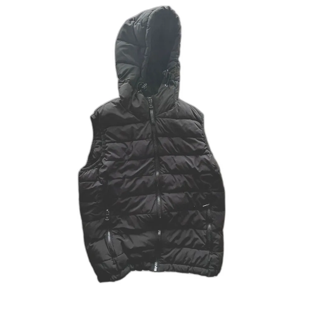Calvin Klein full zip hooden outdoor black sleeveless womens puffer vest Size S - Image 2