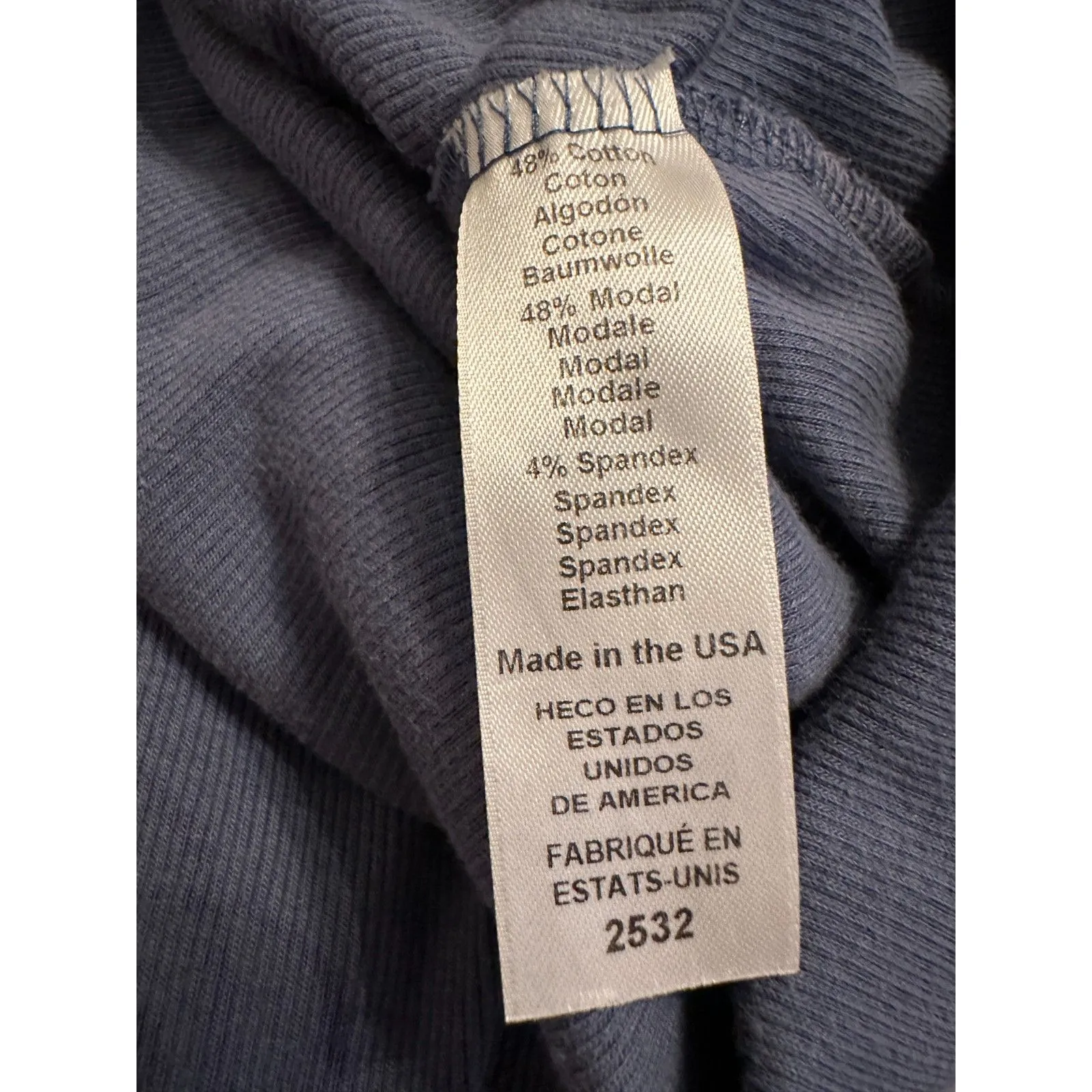 Michael Stars Jordan Ruched Long Sleeve Body-con Dress In Blue Size Small - Image 10