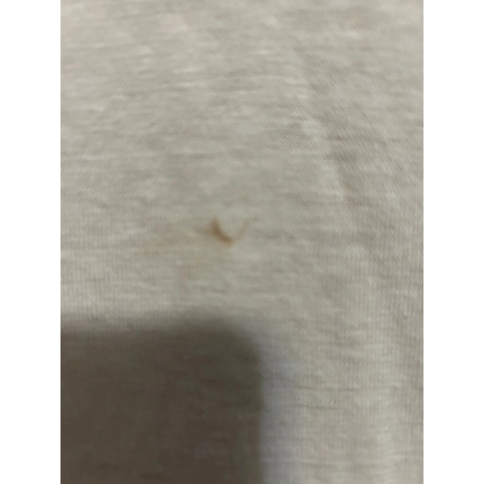 J CREW Size XS Cream Hemp Blend Organic Cotton Long Sleeve Tee One spot - Image 4