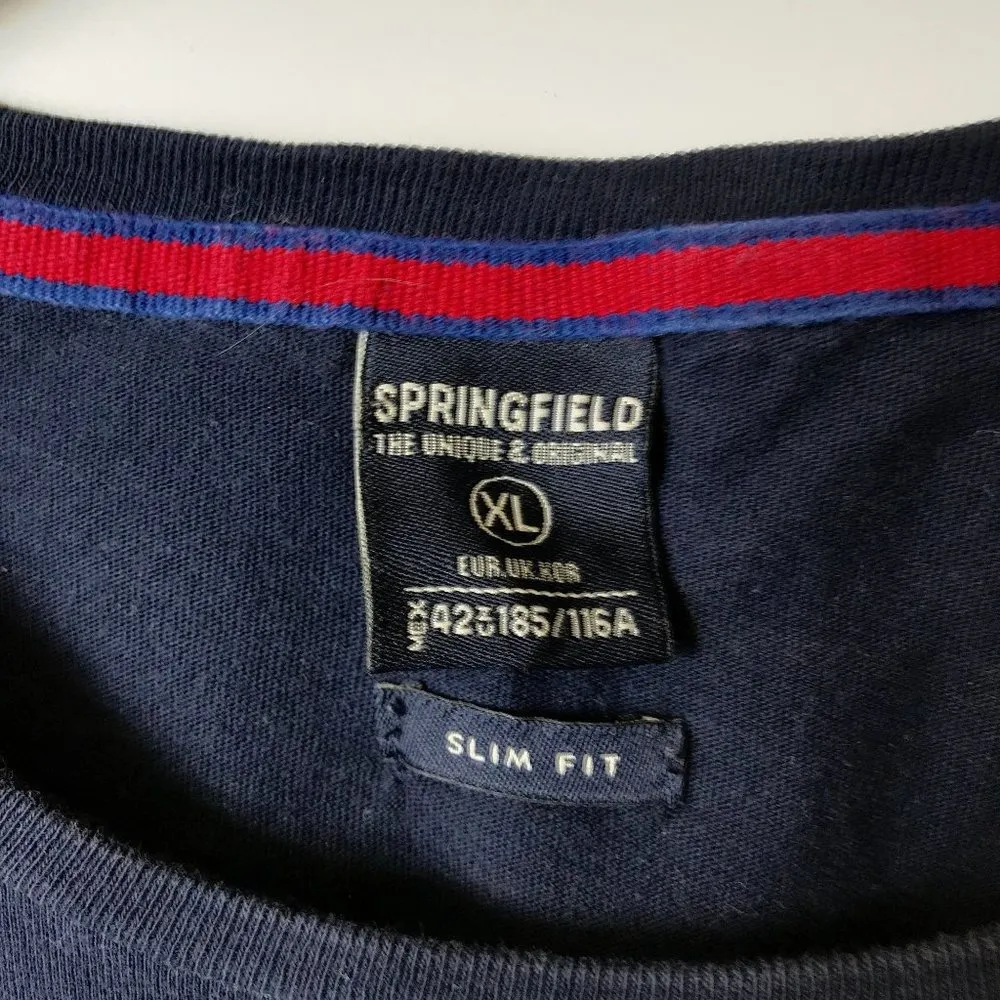 Springfield Home Run Slim Fit T Shirt Classic Graphic Tee Short Sleeve Cotton - Image 3