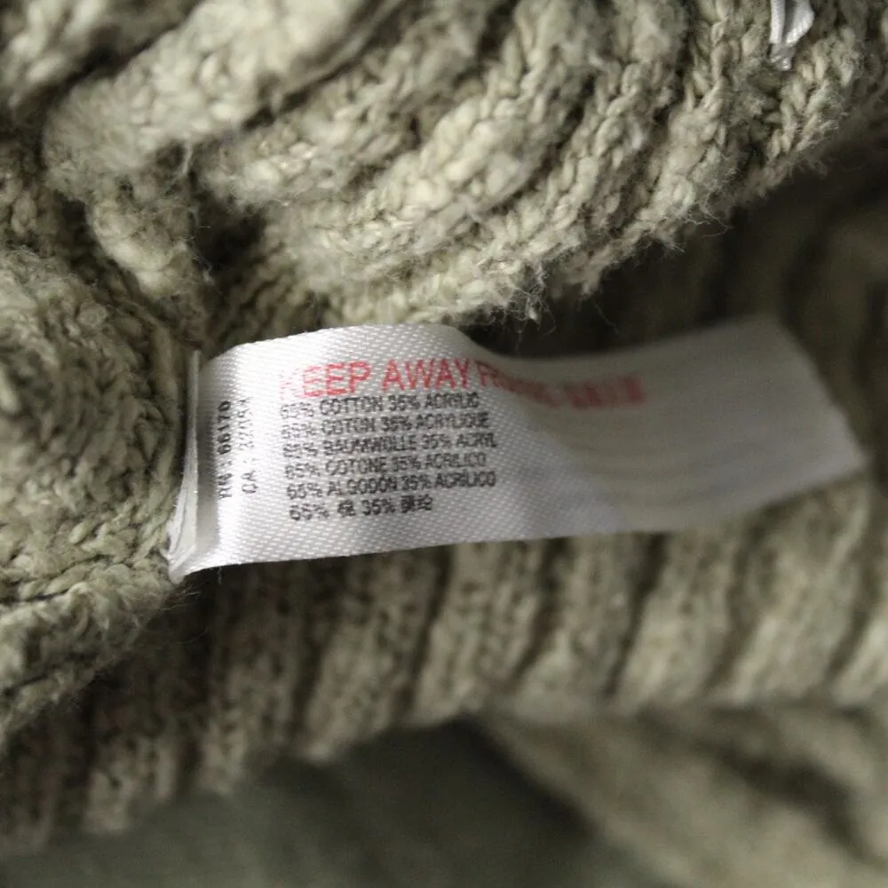 Free People FP Beach Adelaide Wide Flare Leg Pants Rib Knit Green Pockets Medium - Image 8