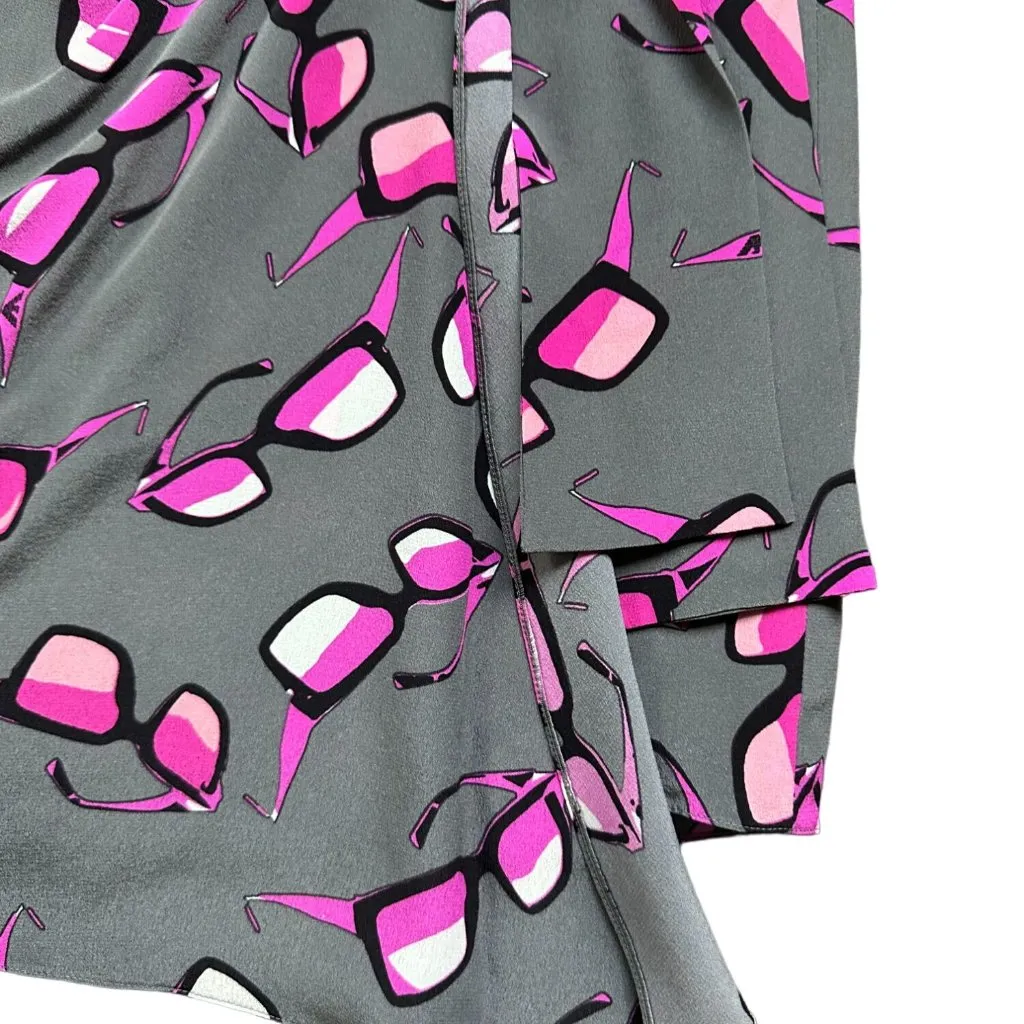 EMPORIO ARMANI Silk Sunglasses Print Wrap Skirt Sz Italian 42 US 6 NEW - Image 5