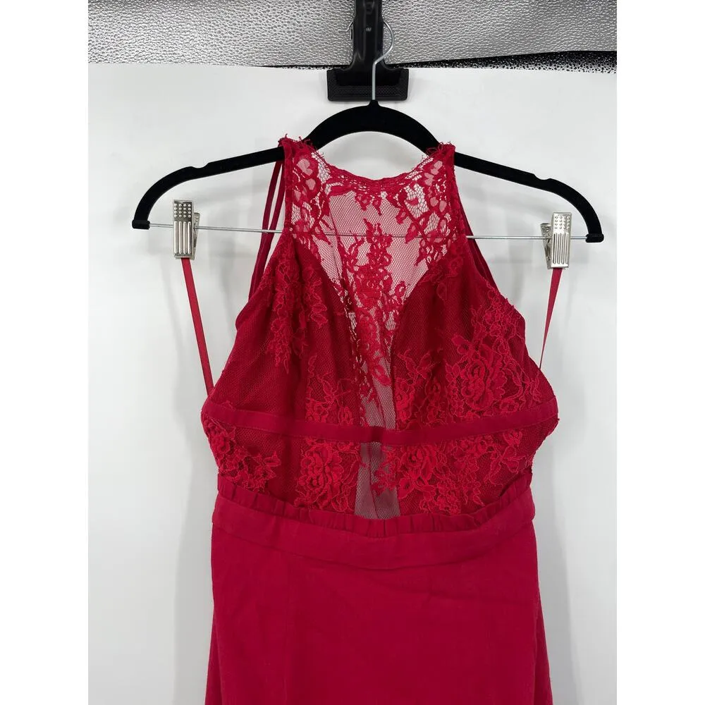 NBD Dress Womens XS Stephania Lace Backless Maxi Red Sleeveless NWT - Image 5