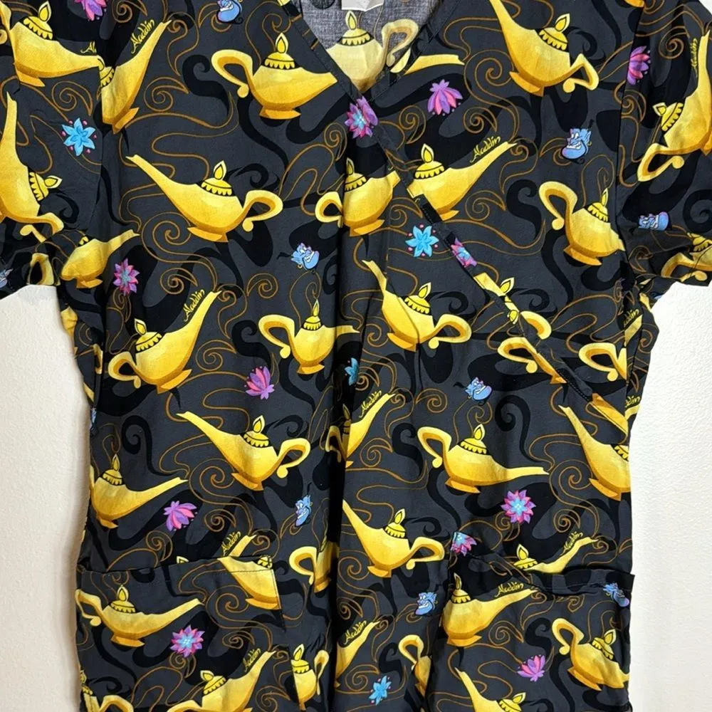 Scrub tops Aladdin lion king nightmare before Christmas medical office size XL - Image 12